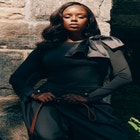 Strong Shoulder Top With Bow image number null