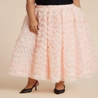 Textured Ruffle Maxi Full Skirt image number null