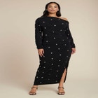 Draped Hardware Fitted Dress image number null