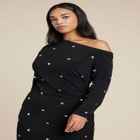 Draped Hardware Fitted Dress image number null