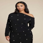 Draped Hardware Fitted Dress image number null