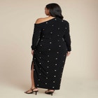 Draped Hardware Fitted Dress image number null