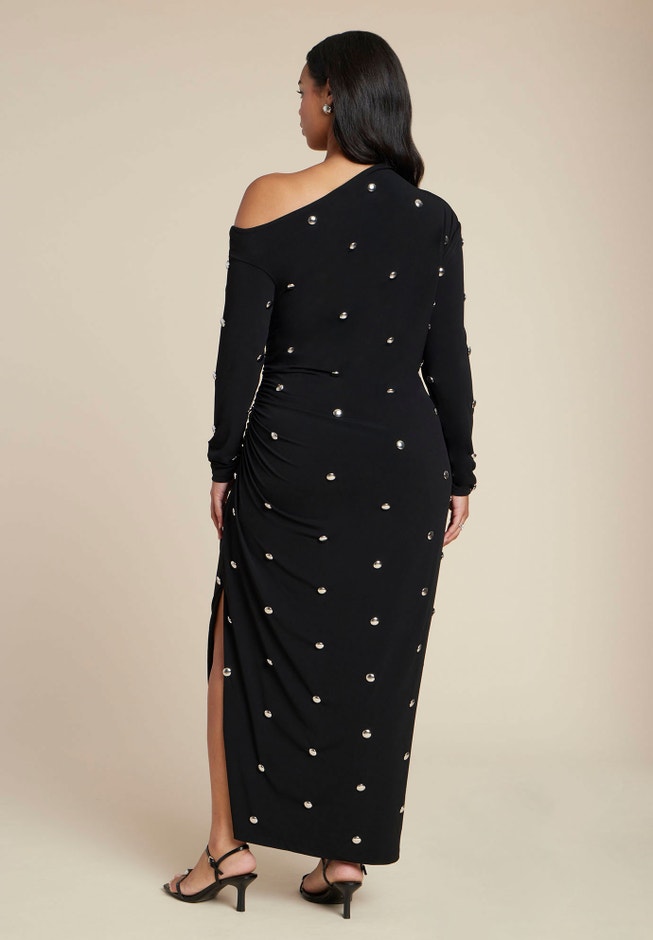 Draped Hardware Fitted Dress image number 3