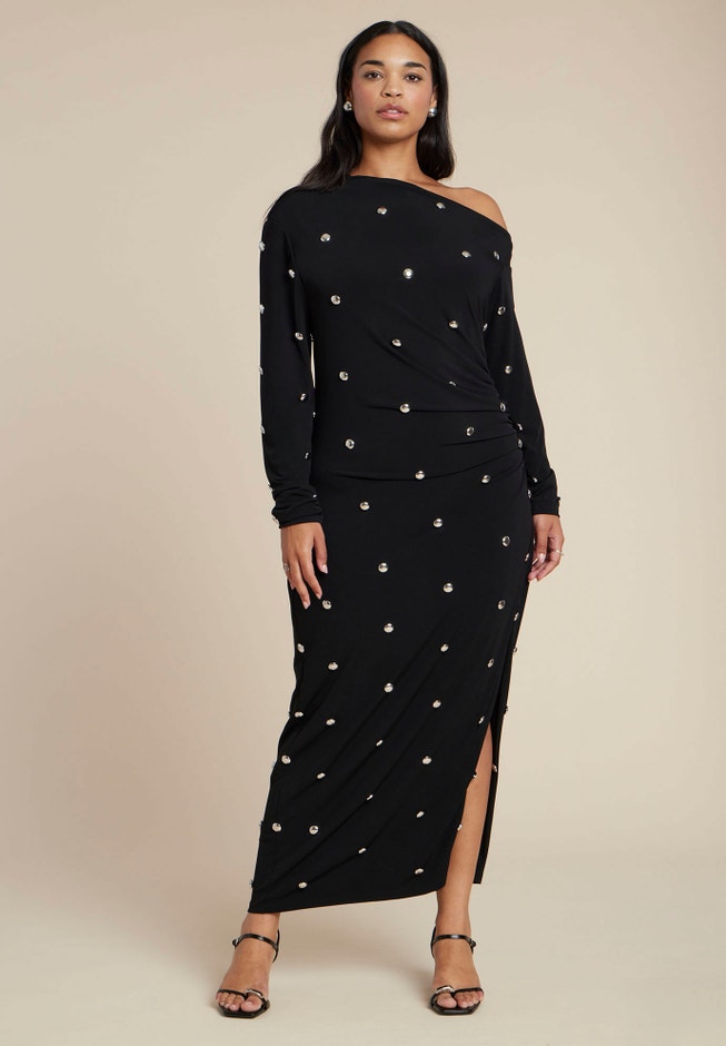 Draped Hardware Fitted Dress image number 0