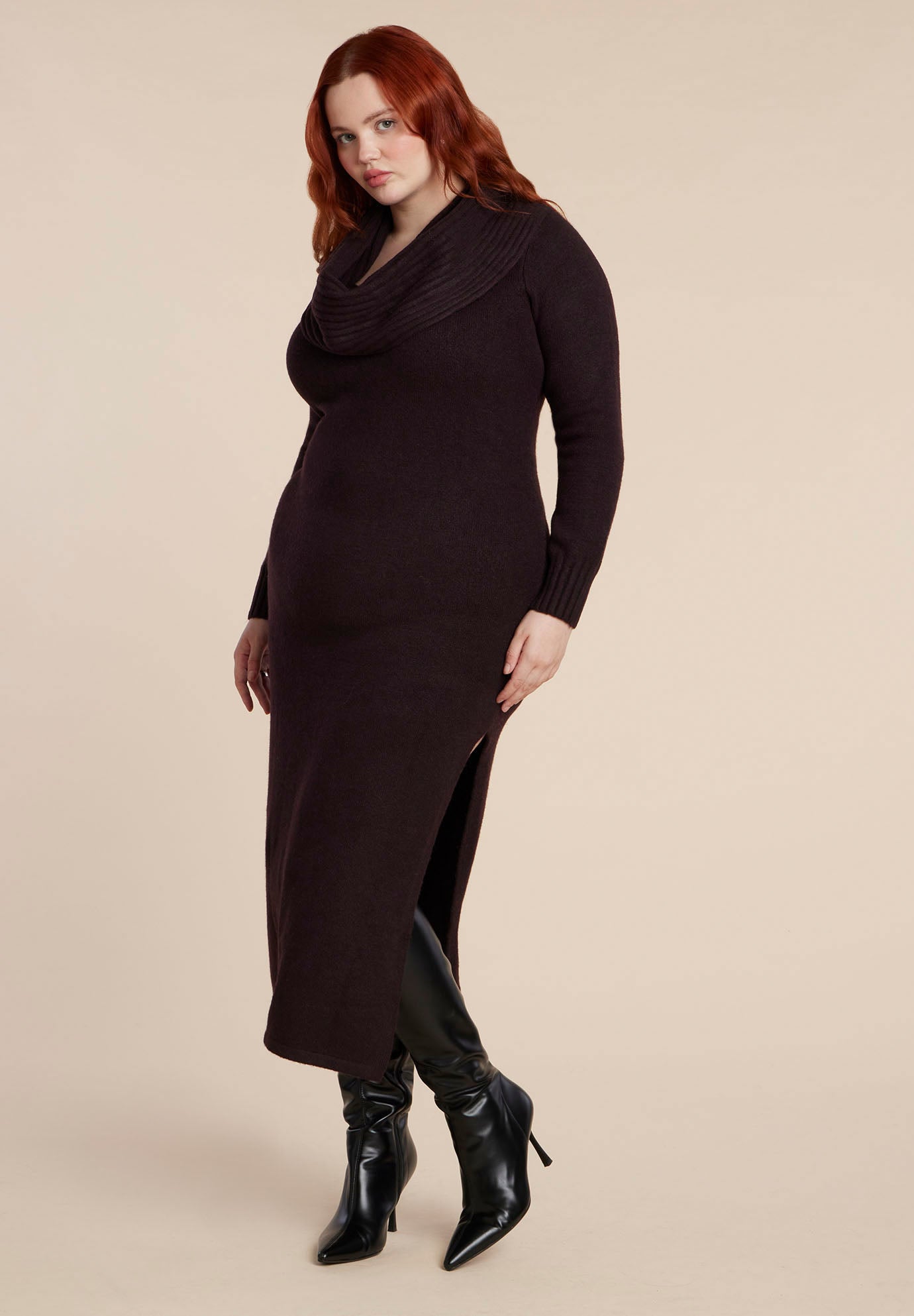 Cowl Sweater Dress image number 2