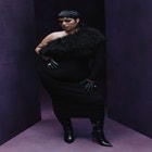 Fur Neckline Maxi Dress image number null