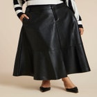 Faux Leather Midi Skirt image number null
