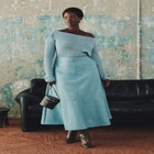 Faux Leather Midi Skirt image number 0