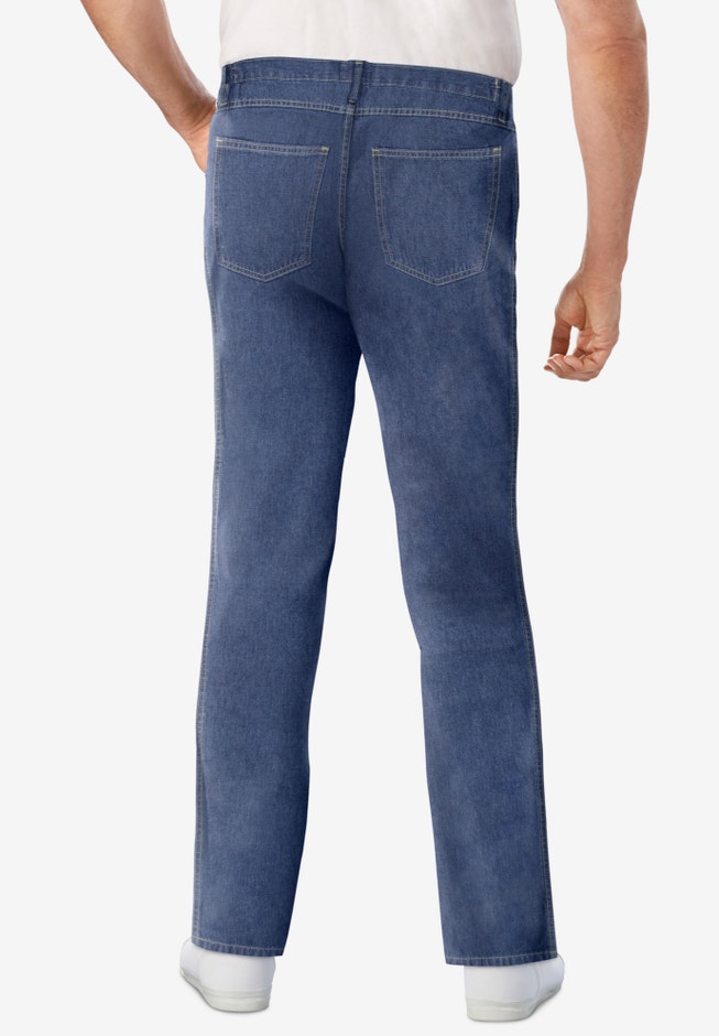 Lightweight Comfort Side-Elastic 5-Pocket Jeans image number 1