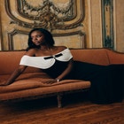 Contrast Bow Fluted Midi Dress image number null