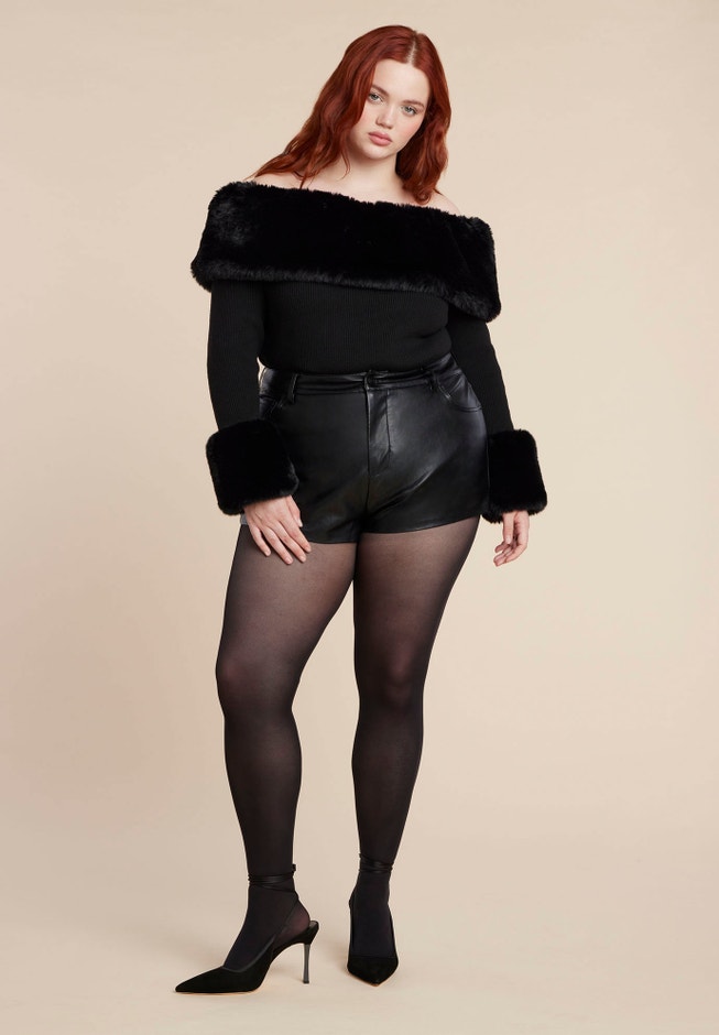 Mini Faux Leather Short image number 3