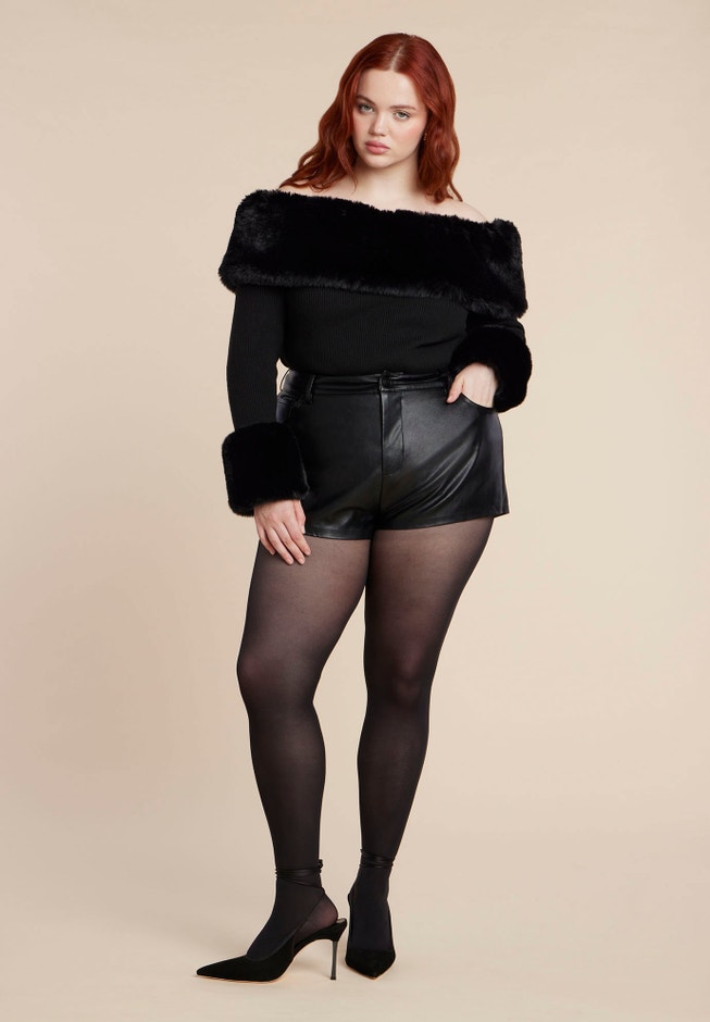 Mini Faux Leather Short image number 0