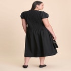 Smocked Flare Midi Dress image number null