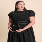 Smocked Flare Midi Dress image number null