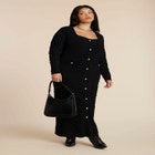 Sweater Dress With Buttons image number null