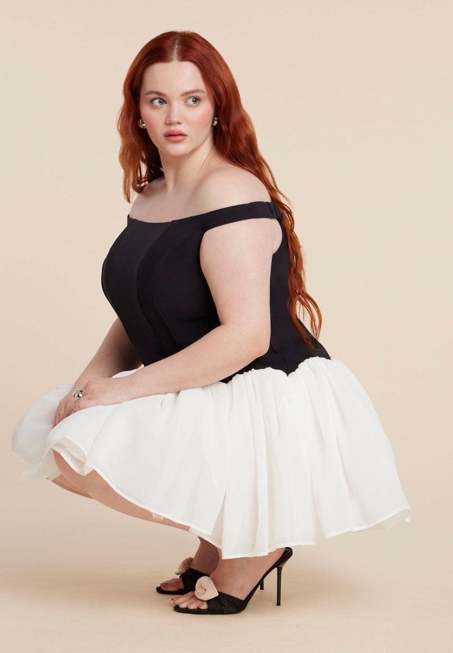 Contrast Tutu Mini Dress image number 3
