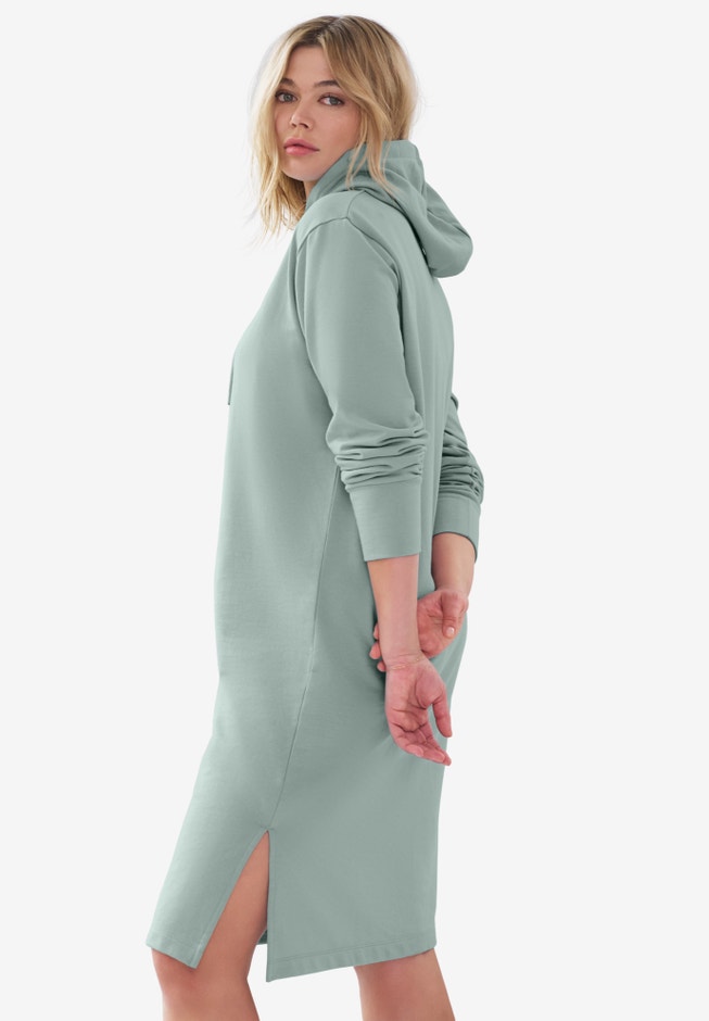 French Terry Hooded Sweatshirt Dress French Terry Hooded Sweatshirt Dress