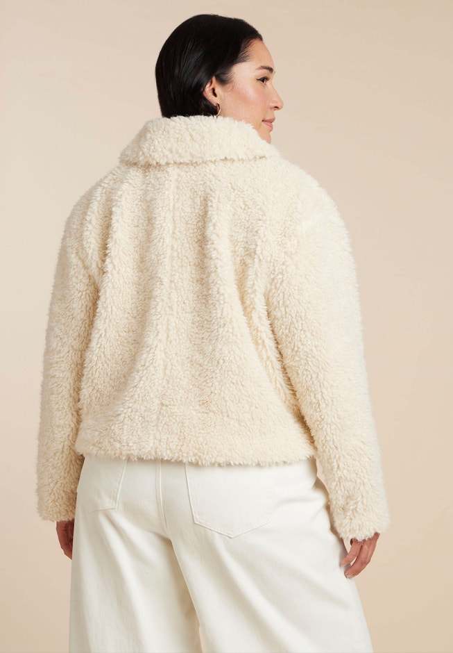 Teddy Fur Coat With Buckles image number 4