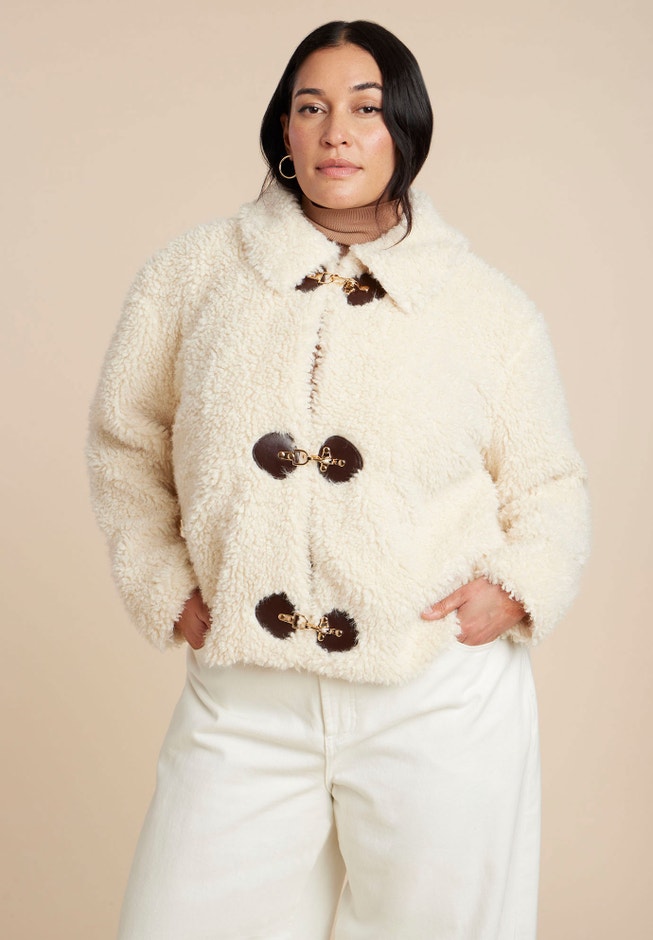 Teddy Fur Coat With Buckles image number 0