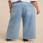 Overlap Waist Wide Leg Jeans image number null