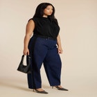 Faux Suede Side Stripe Straight Leg Jean image number null