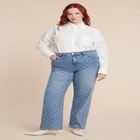 Diamond Sparkle Straight Leg Jean image number null