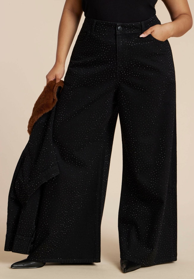 Embellished Rhinestone Jeans image number 0