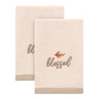 &ldquo;Blessed" Decorative Fingertip Towel, Set of 2 image number null