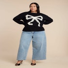 Lace Bow Sweater image number null