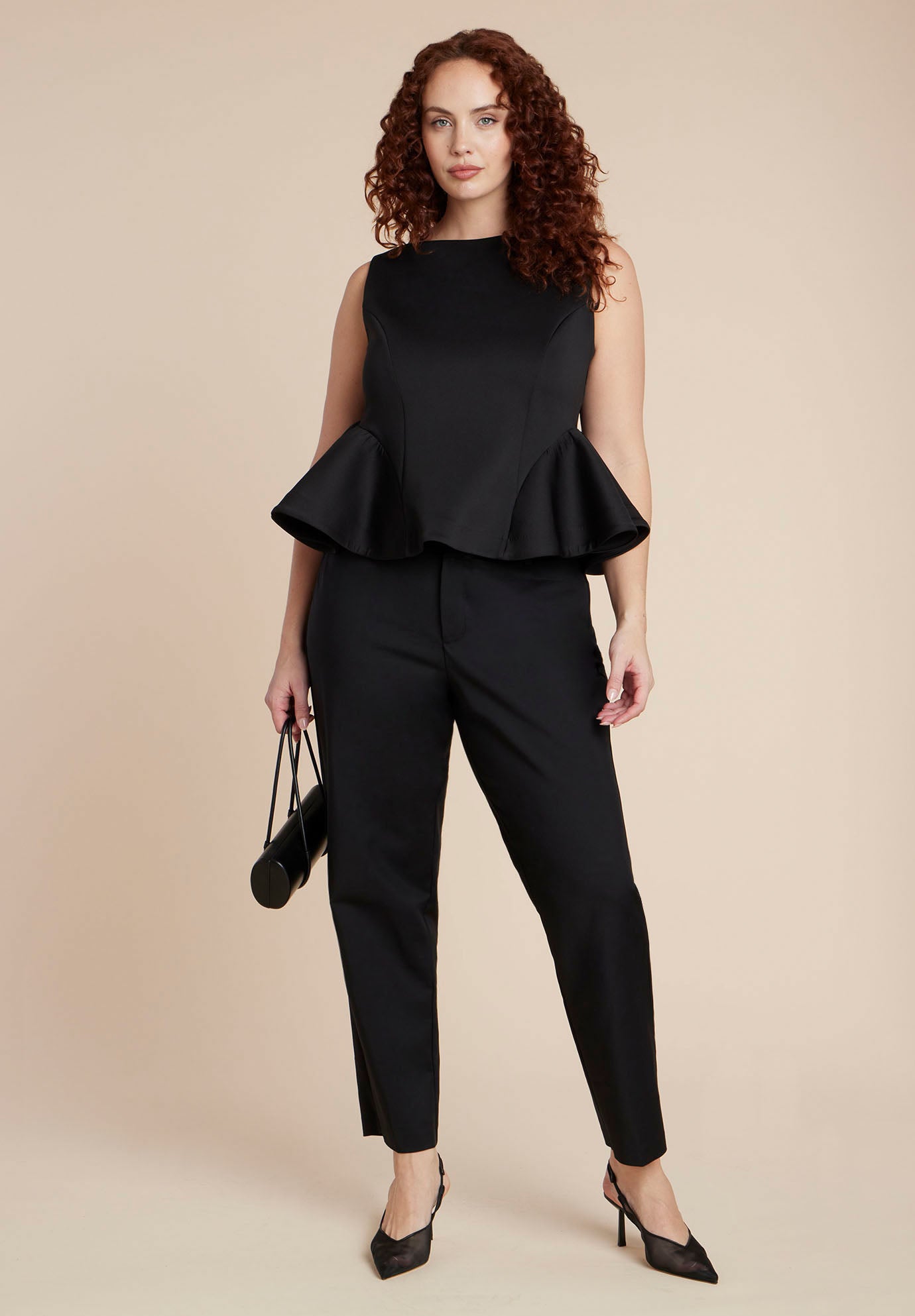  Flared Peplum Top image number 3