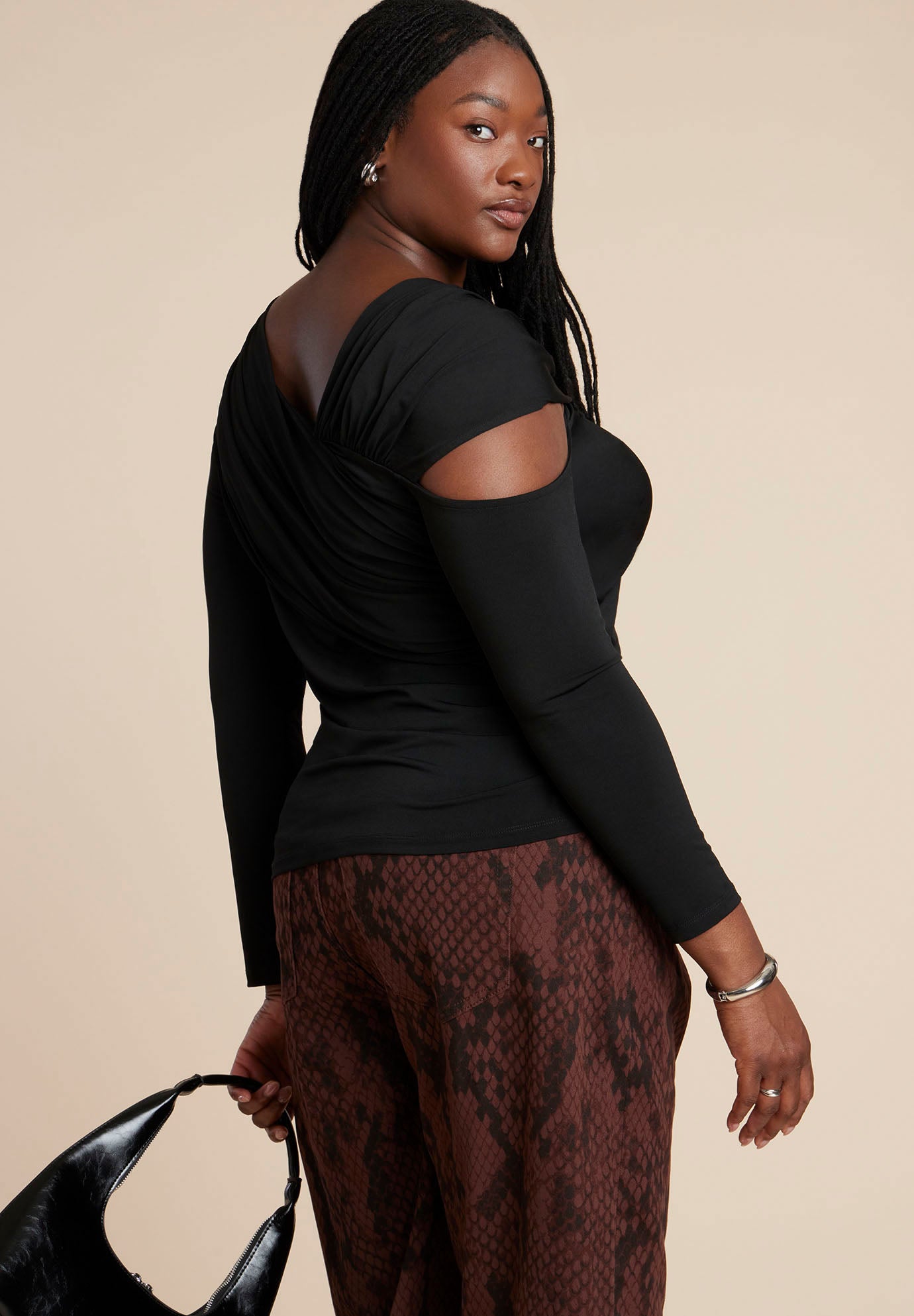  Sliced Asym Neck Top image number 1