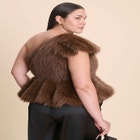 Faux Fur Peplum Top image number null