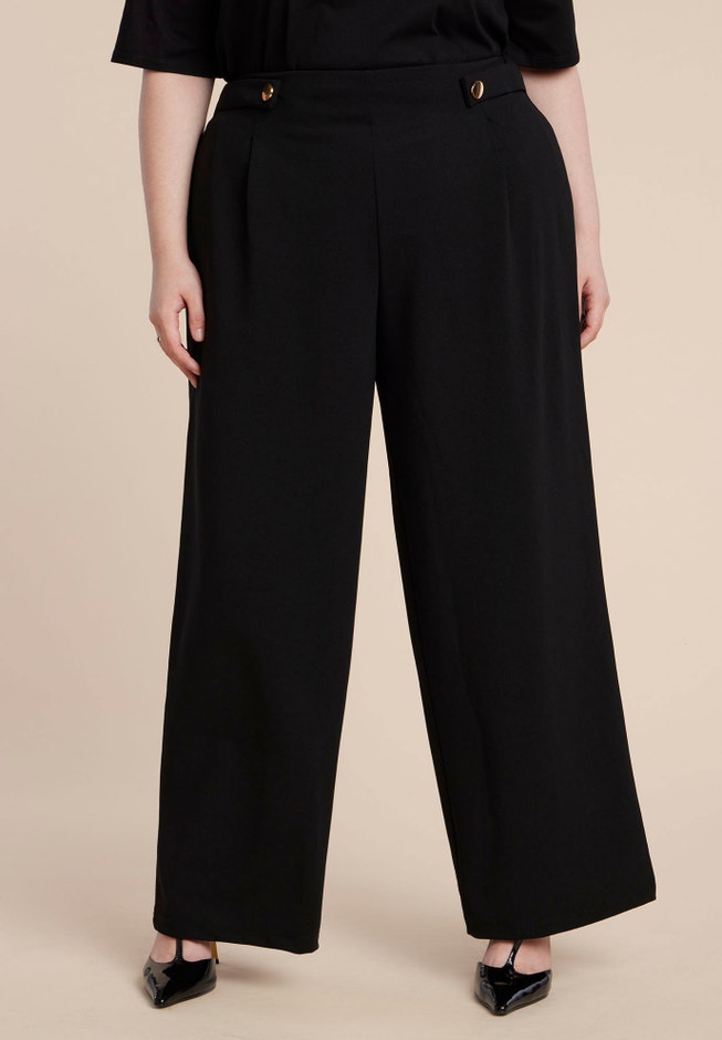 Knit Trouser With Button Tab image number 1