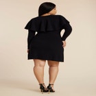 Sweater Cape Mini Dress image number null