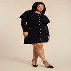 Sweater Cape Mini Dress image number null