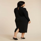 Cut Out Long Sleeve Midi Dress image number null