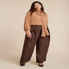 Sheer Neck Tie Blouse image number null