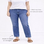 Mid-Rise Stretch 5-Pocket Relaxed Fit Boyfriend Jeans image number null