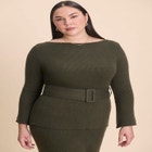 Belted Sweater image number null