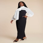 Twofer Tie Neck Jumpsuit image number null