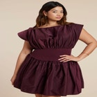 Shirred Flare Mini Dress image number null