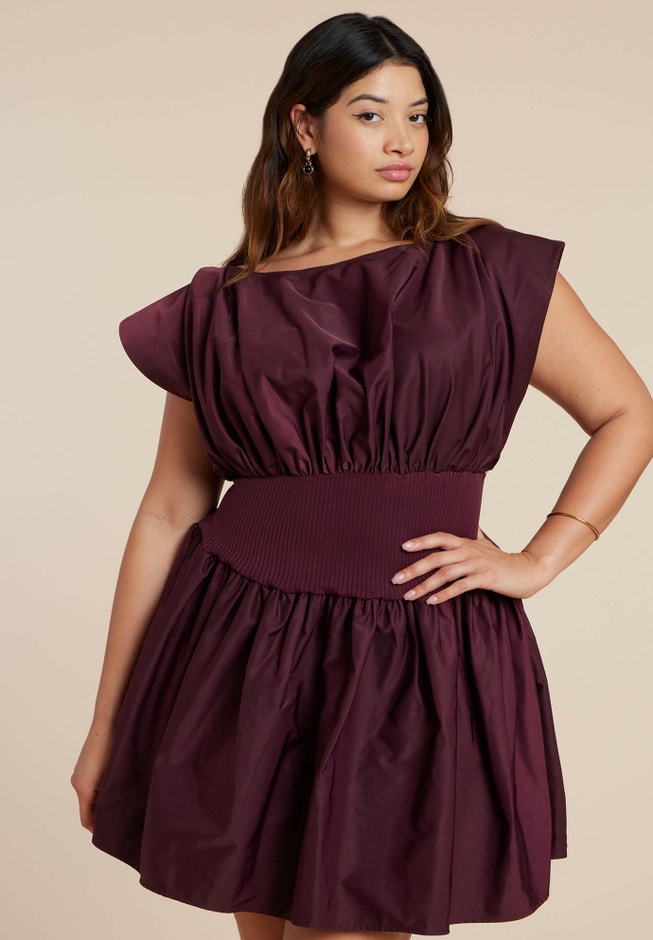 Shirred Flare Mini Dress | ELOQUII Shirred Flare Mini Dress | ELOQUII