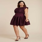 Shirred Flare Mini Dress image number null