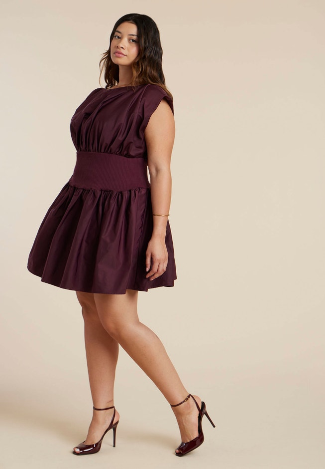 Shirred Flare Mini Dress | ELOQUII Shirred Flare Mini Dress | ELOQUII
