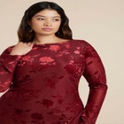 Velvet Burnout Maxi Dress image number null