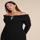 Brooch Sweater Dress image number null