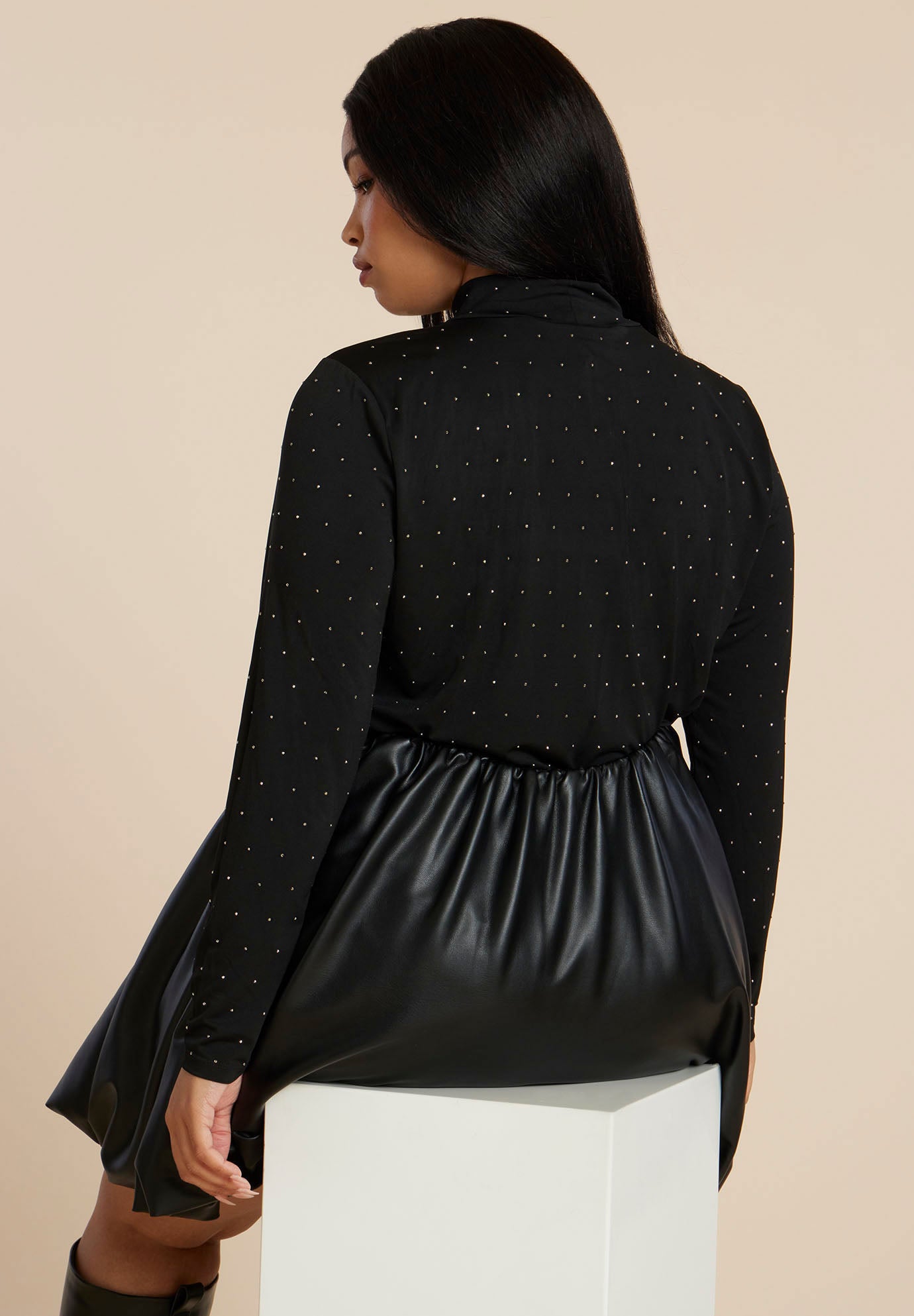 Embellished Mockneck Top image number 1