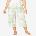 Woven Sleep Capri Pant image number null