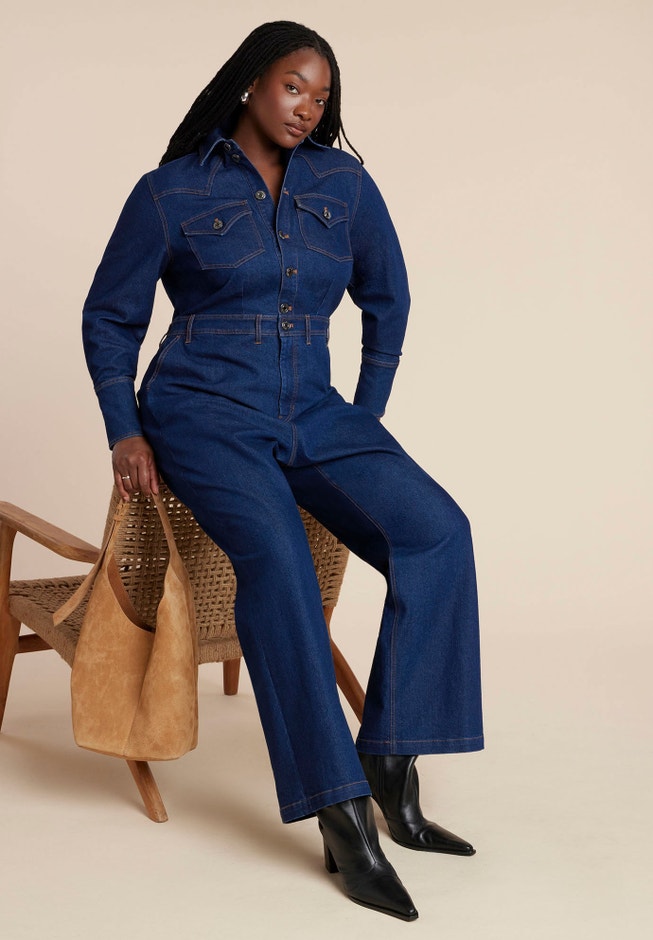 Western Detail Denim Jumpsuit image number 0