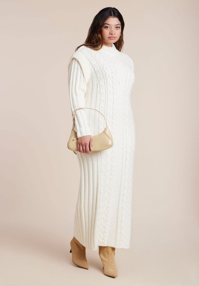 Cable Stitch Sweater Dress image number 1